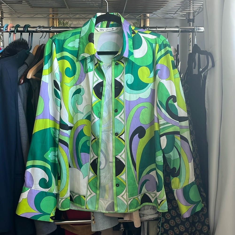 Multicolor Button Up Shirt